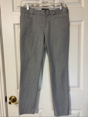 Banana Republic Light Gray Straight-Leg Dress Trousers